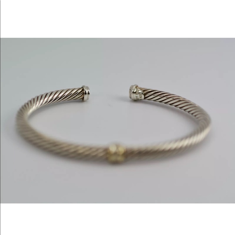 David Yurman 18k & SS diamond bangle - Picture 2 of 6